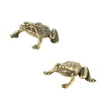 thumbnail image 6 of Brass Frog Figurines Frog Statues Shelf Decors Accent Decorative Objects Tabletop Centerpieces Home Decoratio, 6 of 9