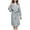 Grey, variant on SWSMCLT Women's Waffle Robes Lightweight Long Sleeve Knit Knitted Wave Mid Length Bathrobe Belted Spa Robe with Pocket Sleepwear Tie Up Pure Light Blue X-Large