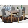 thumbnail image 1 of Comedor Atenas Gris 4 Sillas Tubular y Cubierta de Tablero MOBILKRAFT Modelo Atenas Gris 4, Estilo Clasico en Color Oro y Gris, 1 of 3