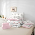 thumbnail image 6 of Homewish Watercolor Loves Pattern 7-Piece Twin Bedding Sets,Cartoo Heart Print Bedding Comforter Set,Pink White Black Sheet Sets For Girls Kids,Super Cozy Room Decor Reversible, 6 of 8