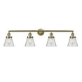thumbnail image 4 of Innovations Lighting  Cone 4 Light 42" Bath Vanity Light Antique Copper/Plated Smoke, 4 of 5