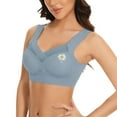 thumbnail image 4 of ManxiVoo Wireless Comfort Bras Full Coverage Minimizer with Adjustable Straps and Side Support for Everyday Wear Smooth T-Shirt Design XL Size Light Blue, 4 of 7