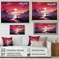 thumbnail image 4 of Designart "Desert Walk at Sunset in Purple and Pink II" Landscapes Framed Wall Art - Global Purple Desert Living Room Framed Canvas Art, 4 of 6