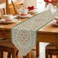 thumbnail image 2 of Abstract Flowers Print Table Runner Linen Burlap Table Runner 90 Inches Long Retro Bohemia Ethnic Botanical Style Dresser Scarves for Kitchen Island Coffee Dining Room Party Holiday Decor 13"x90", 2 of 8