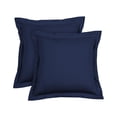 thumbnail image 1 of Juego de fundas de almohada Euro 26 x 26, azul marino, 600 hilos, 100% algodón, x2, 1 of 7