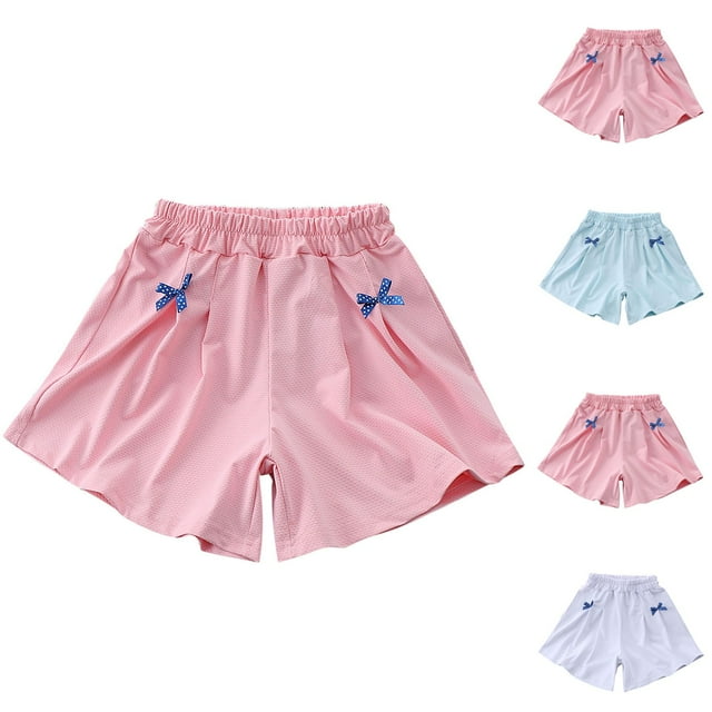 Tranfacy Kids Shorts, Girls Shorts, Summer Children's Versatile Elastic Waist Sun Protection Pants Medium and Large Children's Loose and Breathable Shorts