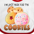 thumbnail image 4 of Inktastic I'm Just Here for the Cookies Boys or Girls Baby Bib, 4 of 4