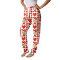 thumbnail image 5 of Women Christmas Print Lounge Pants Drawstring Soft Sleepwear Holiday Pajama Bottoms Comfy Homewear Trousers for Family Gatherings, 5 of 6