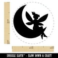 thumbnail image 2 of Fairy With Butterfly Wings Sitting on Moon Fantasy Self-Inking Rubber Stamp Ink Stamper - UV Ink - Mini 1/2 Inch, 2 of 7