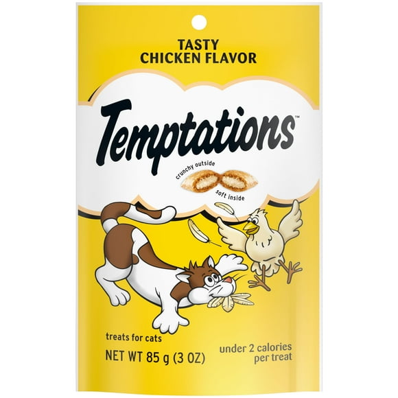 Temptations Friandises Classiques pour Chats Croquantes et Douces Saveur Poulet Savoureux, Sachet de 3 oz. (Lot de 12)