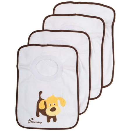 Dreambaby Terry Cloth Pull-Over Bibs, Favorite Pets, 4 Pack