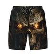 thumbnail image 4 of Lsque Mens Swim Trunks Metal Evil Skull Pattern - Bathing Suit Compression Liner - Beach Swim Shorts Swimwear - (S-3XL) - Stretch Quick Dry -Medium, 4 of 9