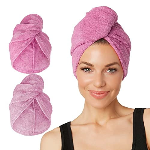 腕時計、アクセサリー レディースアクセサリー Turbie Twist Microfiber Hair Towel Wrap - The Original Quick Dry,  Anti-Frizz Turban Towel for Thick, Long, and Curly Hair - Bathroom  Essential for 