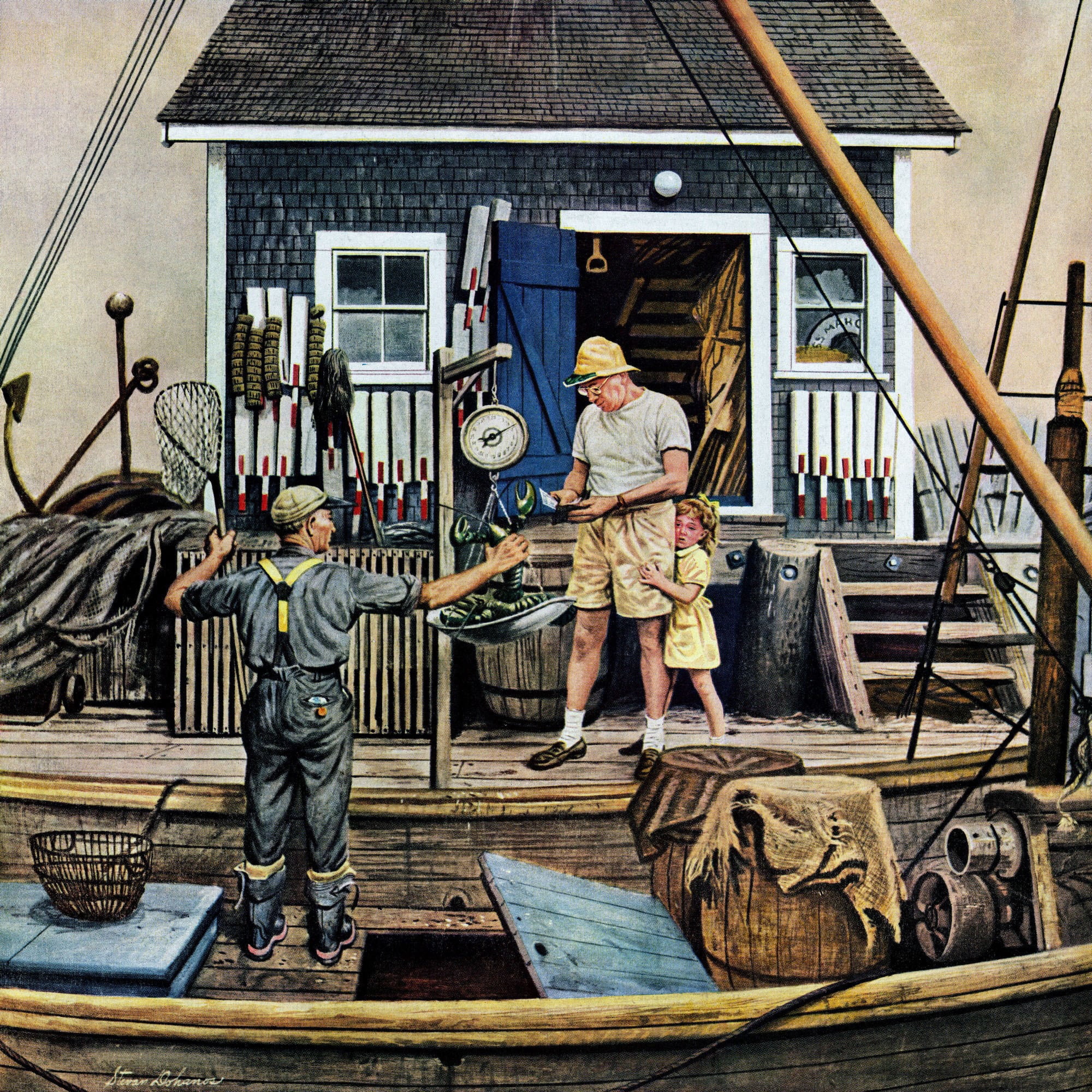 Marmont Hill - "Daily Catch" Painting Print on Wrapped Canvas