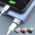thumbnail image 1 of Charger Adapter Charging Data Transmission Aluminum Alloy Type-c Female to USB 2.0 Converter for Mobile Phone, 1 of 8