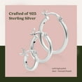 thumbnail image 4 of Kezef Hoop Earring Set of 3 Sterling Silver 2mm Hoop Earrings for Women 10 15 & 20mm, 4 of 8