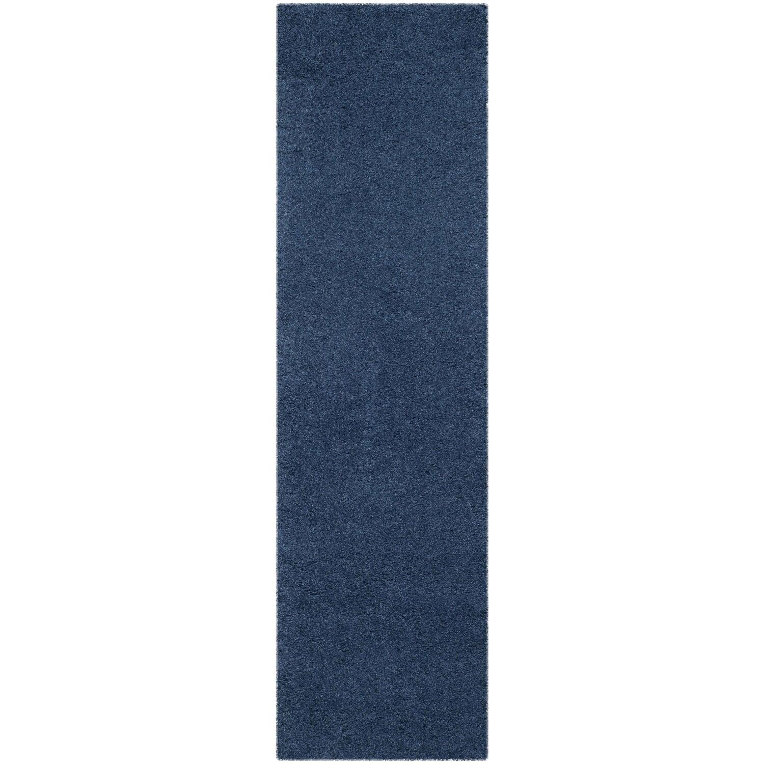 SAFAVIEH Laguna Neven Plush Solid Shag Runner Rug, Blue, 2'3" x 8'