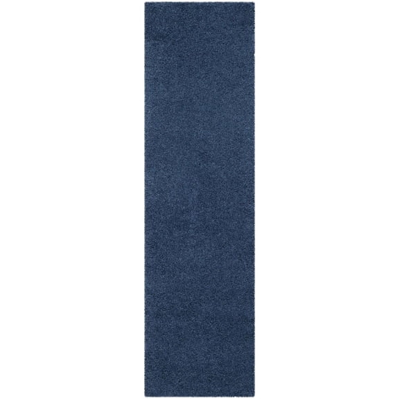 SAFAVIEH Laguna Neven Plush Solid Shag Runner Rug, Blue, 2'3" x 8'
