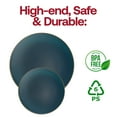 thumbnail image 5 of Smarty 7.5" Navy with Gold Rim Organic Round Disposable Plastic Salad Plates 120ct, 5 of 7