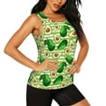 thumbnail image 2 of Lsque Avocado Green Striped Printed Workout Tank Tops for Women, Athletic Sports Tank Tops, Compression Sleeveless Dry Fit Shirts,Sleeveless Yoga Shirt-Large, 2 of 9