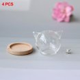 thumbnail image 4 of Maoww 4Pcs Transparent Glass Cloche Dome Container W/ Lid for Decor Office Store, 4 of 9