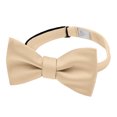 thumbnail image 4 of Jacob Alexander Men's Silk Blend Solid Color Traditional Freestyle Self-Tie Bow Tie - Royal Gold, 4 of 7