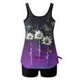 thumbnail image 6 of Gamivast Two Piece Swimsuit for Women Tankini Flowy Floral Graphic Tummy Control Flowy Swimwear Comfy Bathing Suits Swim Tank Top with Athletic Shorts, 6 of 6