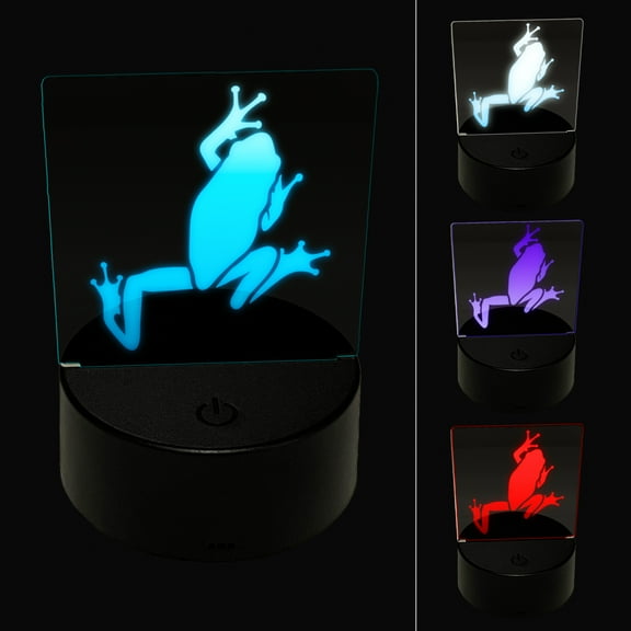 Climbing Tree Frog LED Night Light Sign 3D Illusion Desk Nightstand Lamp