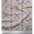 thumbnail image 1 of Soimoi Cotton Voile Fabric Cross Sign & Triangle Geometric Fabric Prints by Yard 56 Inch Wide, 1 of 1