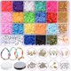 thumbnail image 1 of 4500pcs Clay Black Stone Beads 18 Colors 6mm Flat Round Polymer Clay Beads Diy Jewelry Marker Kit Christmas, 1 of 3
