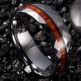thumbnail image 4 of Vakki Men's 8mm Multi-Faceted High Polished Domed Tungsten Carbide Ring Wedding Band Comfort Fit Size 7-12, 4 of 5