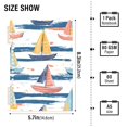 thumbnail image 2 of FORMRS 1-Subject Spiral Notebook 8" x 5" College Ruled 60 Refillable Sheet A5 Hard Cover, 2 Pack, White Hand Drawn Sailboats, 2 of 7