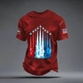 thumbnail image 4 of Usa 250Th Anniversary Shirt Patriotic Graphic T Shirt Print Short Sleeve Independence Day Veterans Graphic Tees Men Red XL, 4 of 4