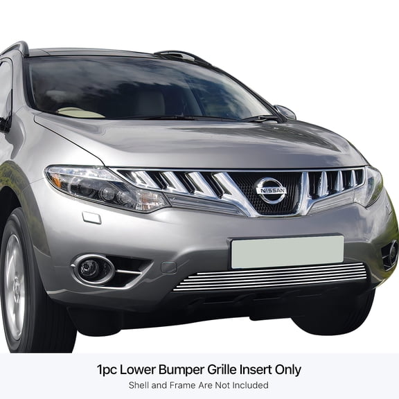 APS 2009-2010 Nissan Murano Stainless Steel Billet Grille 8x6 horizontal billet