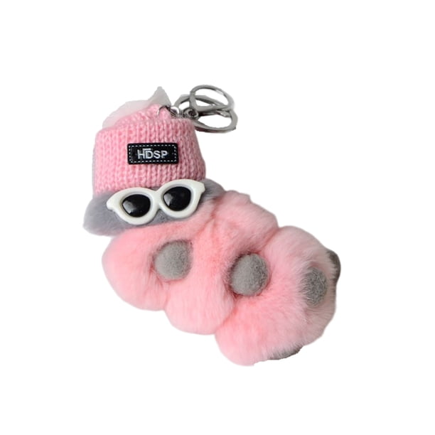 LLavero de gusano de pulgada, colgante de oruga de pareja de peluche, adorno de dibujos animados bonitos, accesorios, regalo, bola femenina Ropa, zapatos y accesorios Miscelánea Rosado Rosado Minnieouse AP014156-04