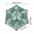 thumbnail image 3 of SAYFUT 4/6/8/12 Hole Automatic Folding Nylon mesh Fishing Trap Net for Fish Shrimp Crab Lobster, with Fish Catching Hole And Bait Pocket, 3 of 7