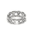 thumbnail image 5 of Mens Silver Braided Ring Stainless Steel Celtic Wedding Band (9), 5 of 5