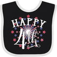 thumbnail image 3 of Inktastic Happy 4th Fourth of July Firework Boys or Girls Baby Bib, 3 of 4