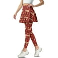 thumbnail image 2 of COEQINE Women Yoga Skirted Legging with Pockets LOVE Heart Lamp Red Pattern High Waist Tennis Skirts with Leggings for Valentine Fashion Skort Pants Full Length Golf Leggings, S, 2 of 7