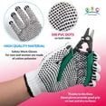 thumbnail image 3 of PVC Double Side Dot String Gloves 9.5" for Women. Protective String Knit Gloves 240 Pack, 3 of 7