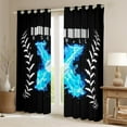 thumbnail image 2 of YST Baseball Curtains & Drapes, Ice And Fire Blackout Curtains Letter X Decor Curtains For Kids Boys Teens Adult Bedroom Decor, Ball Sports Games Window Curtains 52"Wx84"L 2 Panels, Black Blue, 2 of 5