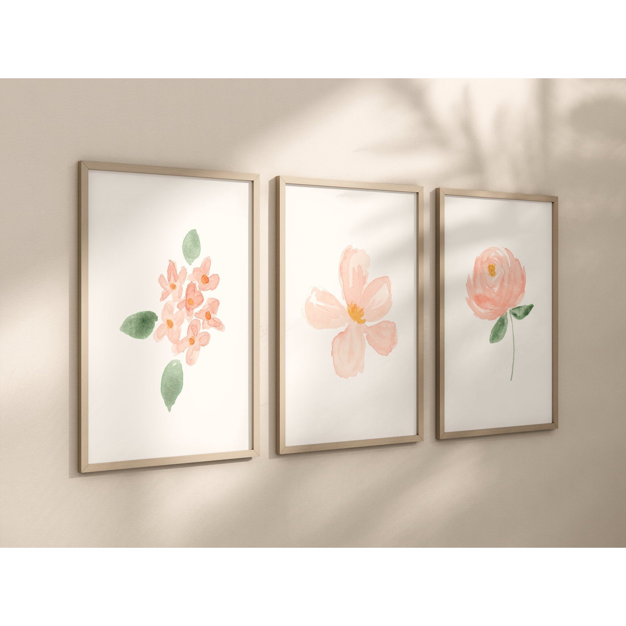 Blush Floral Nursery Poster, Nursery Wall Art, Nursery Decor, Play Room, Girl Baby Room Ideas, , Poster Only