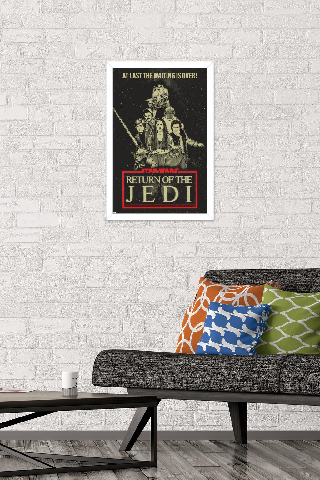 Star Wars: Return of the Jedi - The Wait Is Over Wall Poster, 14.725" x 22.375" Framed