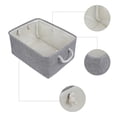 thumbnail image 3 of Unique Bargains Storage Bin with Handles for Closet Organizers Gray 16.1"x12.2"x7.9", 3 of 6