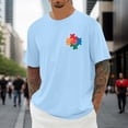 thumbnail image 2 of Autism Awareness T-Shirts for Women and Men, Short-Sleeve with Round Neck, Autism Support Graphic Tees(Light Blue,XXXL), 2 of 6