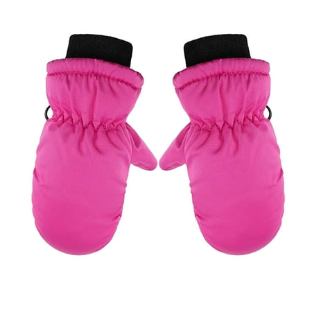 

TUOBARR 1 Pairs Toddler Kids Baby Boys Girls Ski Gloves Waterproof Warm Snow Mittens