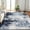 Blue, variant on Modern Abstract Runner Rugs 2x6ft, Machine Washable Non-Slip Low Pile Carpet for Living Room, Bedroom, Entryway