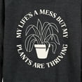 thumbnail image 3 of Instant Message - Lifes A Mess - Women's Lightweight French Terry Long Sleeve Shirt, 3 of 6