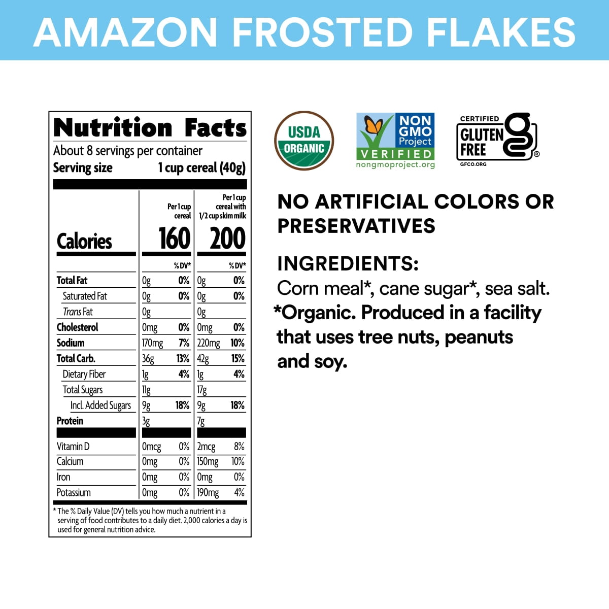 (6 pack) EnviroKidz Organic Frosted Flakes Cereal, 11.5 oz Box
