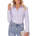 thumbnail image 1 of Camisas con botones para mujer Siliteelon Slim Fit Lavender, 1 of 9